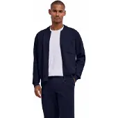 Falke Cotton Knit Herren Cardigan, S, Blau, Baumwolle