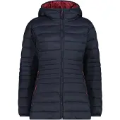 CMP Damen lange Kapuzenjacke mit Reißverschluss Sorona Aura