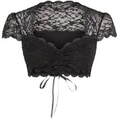 Nina von c. Dirndlbluse kurzarm in schwarz | Gr.: 42