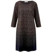 Peter Hahn Jersey-Kleid Rundhals-Ausschnitt blau, 52