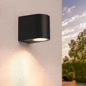 LEDVION Wandlampe IP54 35W Ohne GU10 Leuchtmittel schwarz dimmbar 220-240V