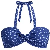 Seafolly - Women's Dolce Dot Halter Bandeau - Bikini-Top Gr 38 blau