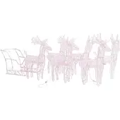 vidaXL Rentiere Schlitten Weihnachtsdekoration 320 LEDs Acryl