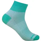 Wrightsock - Coolmesh II Quarter - Wandersocken Gr 34-37 türkis