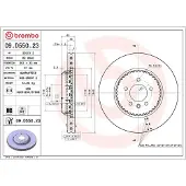 Brembo Bremsscheibe 09.D550.23, vorne, belüftet, hochkarbonisiert, 1 Stück