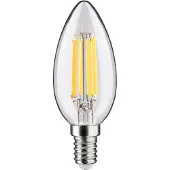 Paulmann LED-Leuchtmittel "Efficient-Line Filament 230V LED Kerze E14 1 St. 525lm 2,5W 3000K Klar", Energieeffizienz: A, transparent, L:9,8cm Ø:3,5cm, Leuchtmittel, LED-Leuchtmittel