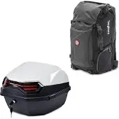 Bagtecs Set: Rucksack # HX5 Hecktasche 45Ltr mit Helmhalterung + Topcase BT11