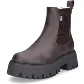 Buffalo Chelseaboots "ASPEN", Damen, Gr. 38, braun, Lederimitat, Schuhe Chelseaboots, Stiefelette, Plateauboots mit Stretcheinsatz