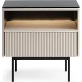 3Xeliving Nachttisch, Kaschmir, 57 x 39 cm, Beige, 57 x 39 cm