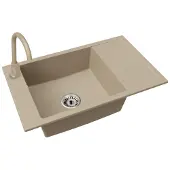 Kondela Granit-Küchenspüle mit Siphon Lusin 79,5x48 cm - beige