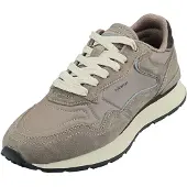 HOFF für Herren. 22602410 Leder-Sneakers City taupe (40), Wohnung, Wildleder, Schnürsenkel, Lässig
