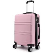 Sonstiges Reisekoffer Trolley M (55cm) Pink ABS Hartschale TSA Schloss 36L