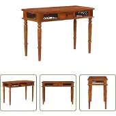 The Living Store Schreibtisch mit Schublade 110x50x76 cm Massivholz Akazie
