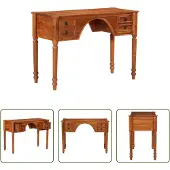 The Living Store Schreibtisch mit Schubladen 110x50x76 cm Massivholz Akazie
