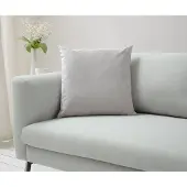 DELIFE Kissen Dalma 50x50 cm Velour Silbergrau