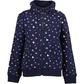 Blue Seven 1100000002199 "Sweatjacke", Mädchen, Gr. 104, bunt (5900, nachtblau), 95% Baumwolle, 5% Elasthan, normal normal, ohne Ausschnitt, normaler Saum, Sweatjacken 1100000002199