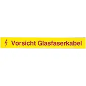 EFB Elektronik EFB 80361.1-50 LWL-Kennzeichnungsstreifen,Vorsicht Glasfaserkabel, VPE 50 80361150