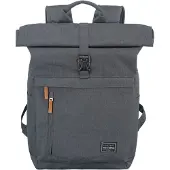 Travelite Freizeitrucksack "BASICS Rollup Rucksack", Damen, Gr. B/H/T: 37cm x 60cm x 16cm, grau (anthrazit), Polyester, Rucksäcke Freizeitrucksack, mit variablem Rollup-Verschluss