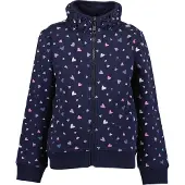 Blue Seven 1100000002199 "Sweatjacke", Mädchen, Gr. 116, bunt (5900, nachtblau), 95% Baumwolle, 5% Elasthan, normal normal, ohne Ausschnitt, normaler Saum, Sweatjacken 1100000002199