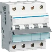 Hager MBN450 Leitungsschutzschalter 4 polig 6kA B-Charakteristik 50A 4 Module