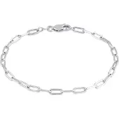 Elli Armkette "Armband Glieder Oval Basic Chunky Chains Optik 925 Silber" Gr. 200, silber, Armbänder, Damen, 200, Silber 925 (Sterlingsilber), Armkette