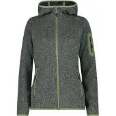 CMP Woman Fleece Fleece Jacket Fixed Hood jungle-green tea (08FZ) 48