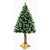 Universal Künstlicher Weihnachtsbaum 180 cm, diamantbeschneit, Kiefernstamm mit Schnee