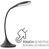 Konsimo Tischlampe "TIFER", Schwarz, Kunststoff