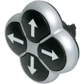 Eaton 286338 Positionstaste, RMQ-Titan, Tasten vorstehend, tastend, Frontring Titan, Pfeil oben M22-DI4-S-X7 - 5 Stück