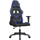 vidaXL Gaming-Stuhl Schwarz und Blau Kunstleder