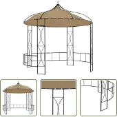 The Living Store Pavillon 300x290 cm Taupe Rund