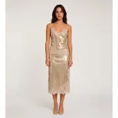 Marella für Damen. 2623776011200 Tüllrock mit goldenen Pailletten Llring (S), Bronze