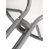 Happy Green GLÜCKLICHES GRÜN Tisch Metall mit Glas Teller 60 cm, Silber-