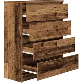 vidaXL Sideboard Altholz-Optik 80x35x99 cm Holzwerkstoff