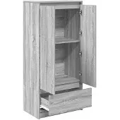 vidaXL Schrank mit Schublade Grau Sonoma 55,5x34x119,5cm Holzwerkstoff