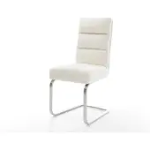 DELIFE Freischwinger Pela-Flex Bouclé Soft Beige Freischwinger flach Edelstahl Taschenfederkern