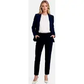 Betty & Co Jackenblazer "Klassischer Blazer mit Taschen", Damen, Gr. 34, blau (dunkelblau), Obermaterial: 59% Polyester PES. 37% Viskose CV. 4% Elasthan EL., Blazer Jackenblazer