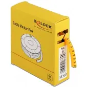 DeLOCK Kabelmarker Box, Nr: 6, gelb, 500 Stück, Gelb, 500 Stück(e)