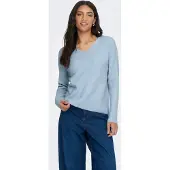 ONLY Strickpullover "ONLCAMILLA V-NECK L/S PULLOVER KNT NOOS" Materialmix, regular fit