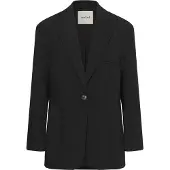 Soaked in luxury Blusenblazer "Damen Blazer SLCorinne", Damen, Gr. XS, schwarz, Obermaterial: 78% Polyester PES. 18% Viskose CV. 4% Elasthan EL., Blazer Blusenblazer