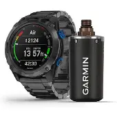 Garmin Descent Mk2i Titan, Farbe: Titan Grau, Armband: Titan Schwarz + T1 Tracker