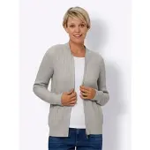 Sieh an! Strickjacke in steingrau-meliert | Gr.: 40