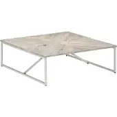 vidaXL Couchtisch 110x110x36 cm Massivholz Mango