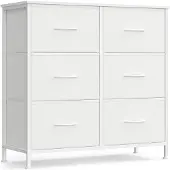 Songmics Kommode mit 6 Schubladen, Aufbewahrungsschrank, modern
