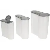 Excellent houseware Kunststoff-Vorratsdosen Set 3 Stück für trockene Lebensmittel