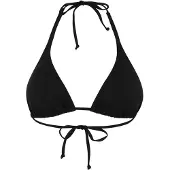 Buffalo Triangel-Bikini-Top "Happy", Damen, Gr. 36, Cup C/D, schwarz, Microfaser, Polyamid, unifarben, Bikini-Oberteile Triangel-Bikini-Top, im schlichten Design, Topseller