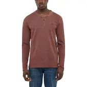 Mustang Langarmshirt "Atchison Henley LA" mit kurzer Knopfleiste