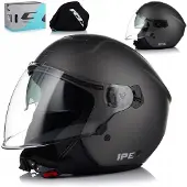 Cgm 126A Jethelm mit Sonnenblende und schnellem Visierwechsel | Motorradhelm Rollerhelm Halbschalenhelm | ECE 22.06 | 2XL (61 cm)