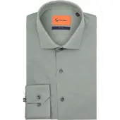 Suitable Slim-Fit Pique Hemd Grün