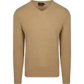 Steppin' Out Pullover V-Ausschnitt Merinowolle Beige